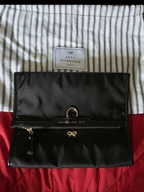 Anya Hindmarch HOT ITEM! The Everything Foldable Cleaning Kit Carrier in Black.